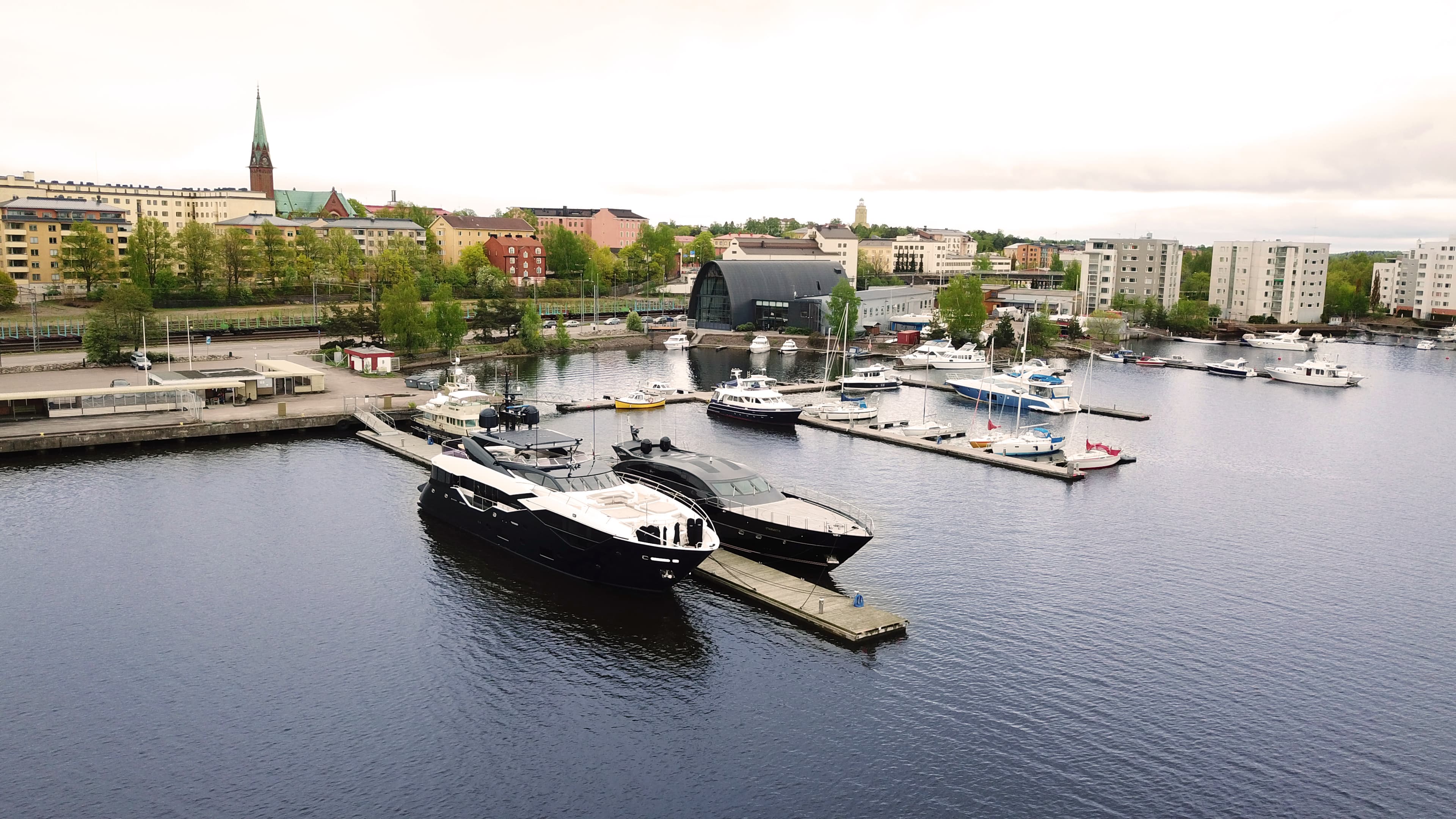 Kotka City Marina aerial view